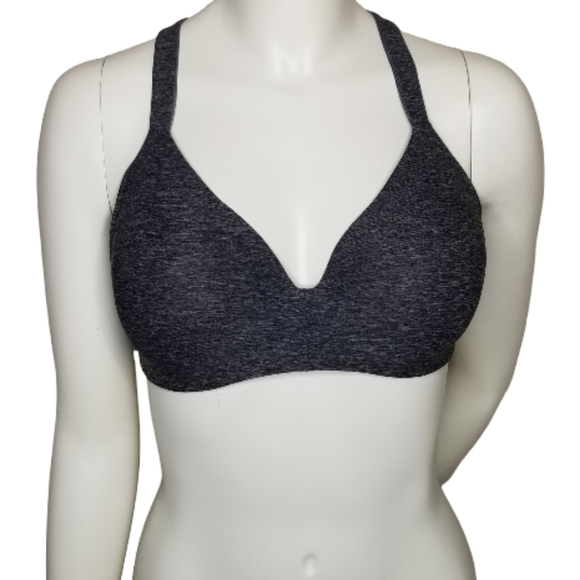 Hanes Ultimate Womens Wireless Tshirt Bra Black Heather 36D - Picture 1 of 13